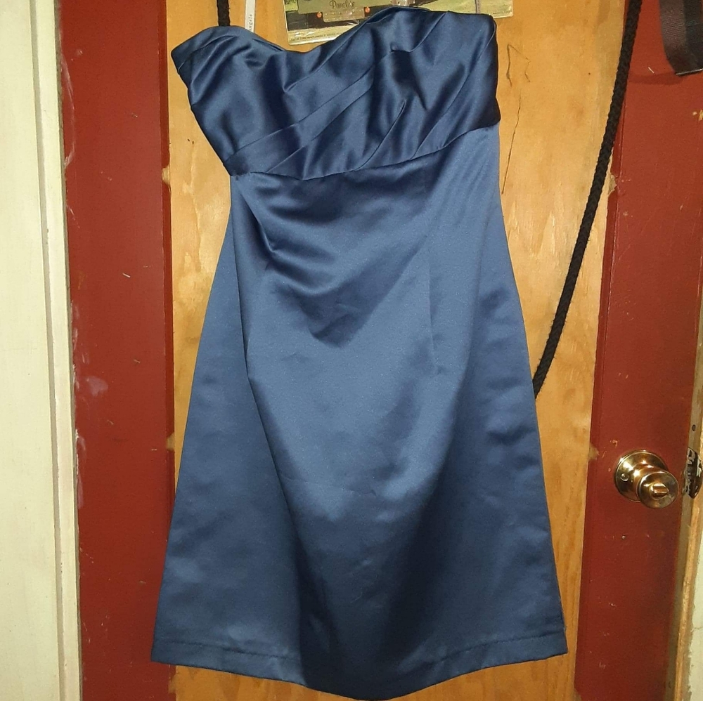 A blue dress